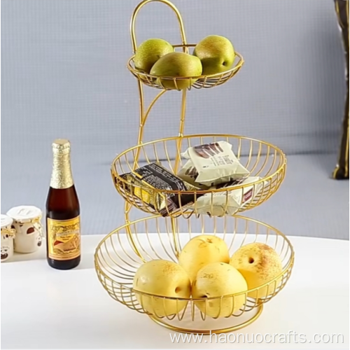 three-tiered net fruit basket